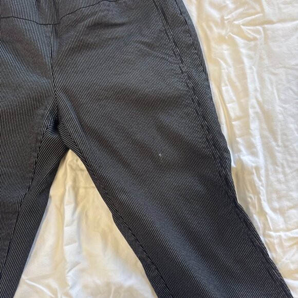New York & Company Pinstripe Pull-On Ankle Pants – Black & White, Size S - Picture 5 of 6